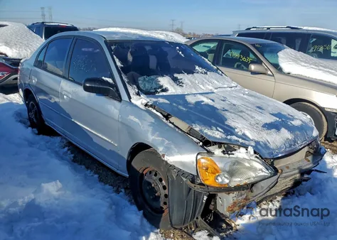 2003 Honda Civic Lx из США, поврежденный, VIN 2HGES16603H528138